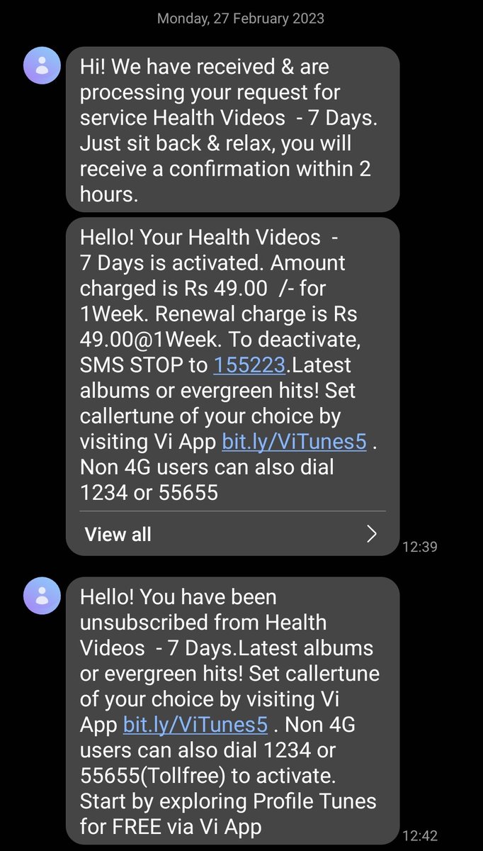 TeraDaddyAya's tweet photo. Also this happens right after I have done a new recharge. As if to cut my main balance by this cheap trick,so that I need to recharge more often. This is the definition of dark practices. Attaching screenshots as proof. @ViCustomerCare https://t.co/seiMWAmUK1