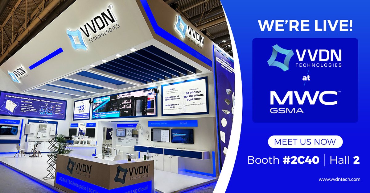vvdn_tech's tweet photo. Countdown to MWC is over! We are live at #MWC23 and excited to showcase our latest #innovations and #technology.
Let's spark meaningful conversations and explore new possibilities together.
#VVDNatMWC #MWCB #MWC2023 #MobileWorldCongress #MWCBarcelona #MWCBarcelona2023 https://t.co/H7CXSNc8Ws