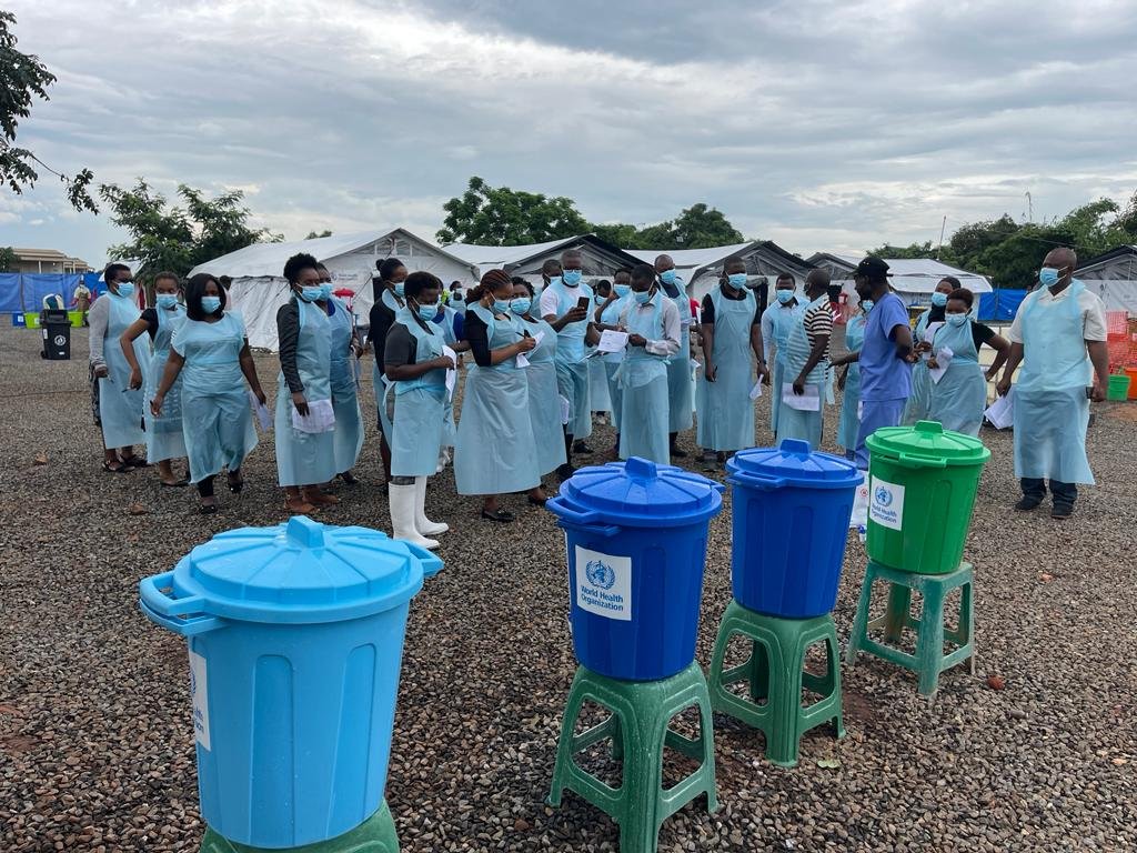WHOMalawi's tweet photo. In #Malawi, WHO just concluded a training of 30 people in infection and prevention control. 😷

The trainees will then train 145 health workers deployed in #cholera treatment centres across the country to help curb the outbreak. 🤜🏿💪🏿 

#EndCholera #TithetseKolera https://t.co/1ZcZjo09nD