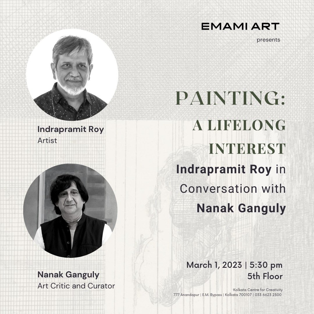 Join us for an illustrated talk by Indrapramit Roy based on his 30 years of practice. Followed by the talk, there will be a Q &amp; A session moderated by eminent art critic and curator, Nanak Ganguly. 

#soliloquy #artcommunity #artsociety