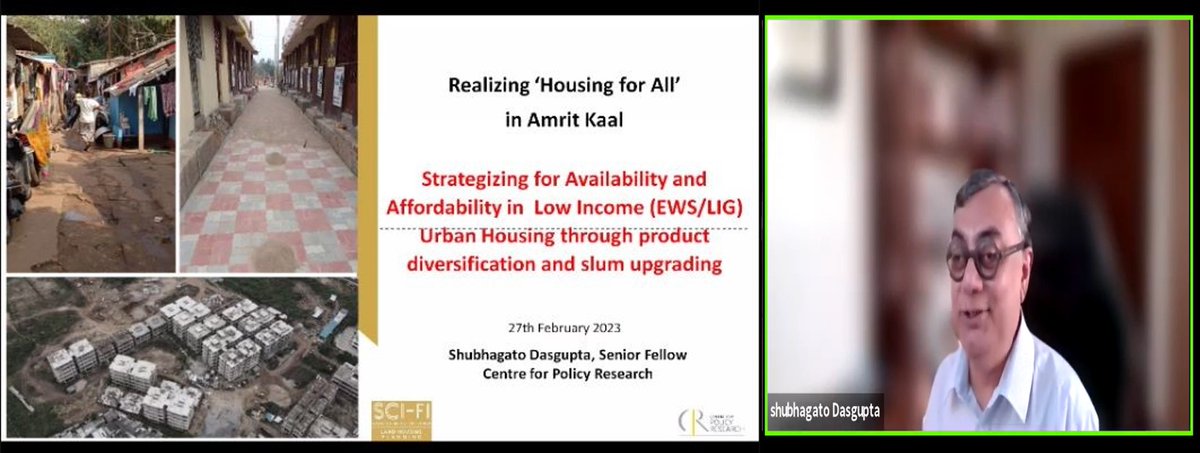 CPR SCI-FI (@cpr_scifi) on Twitter photo <a href="/Shubhagato/">Shubhagato Dasgupta</a> Dasgupta, Director and Senior Fellow at <a href="/CPR_SCIFI/">CPR SCI-FI</a> speaking on “Issues of Availability and Affordability in Low Income (EWS/ LIG) Urban Housing” at the Post Budget Webinar 2023 inaugurated by Hon'ble Prime Minister.
#postbudgetwebinar2023 <a href="/Shubhagato/">Shubhagato Dasgupta</a> Dasgupta, Director and Senior Fellow at <a href="/CPR_SCIFI/">CPR SCI-FI</a> speaking on “Issues of Availability and Affordability in Low Income (EWS/ LIG) Urban Housing” at the Post Budget Webinar 2023 inaugurated by Hon'ble Prime Minister.
#postbudgetwebinar2023