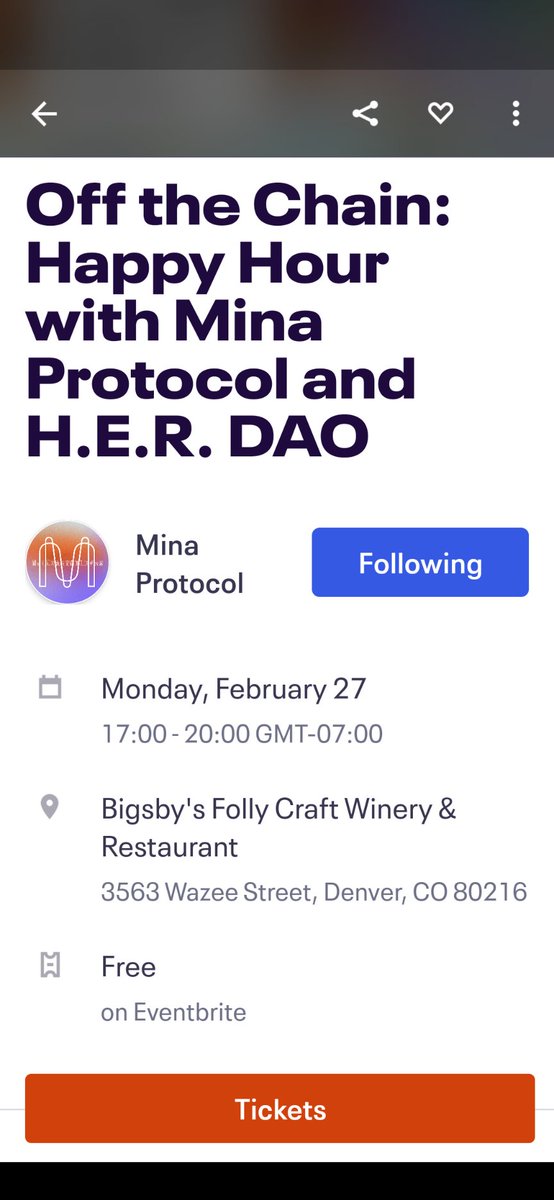 o1_labs's tweet image. Are you at #ETHDenver?  Come to the &apos;Off the Chain: Happy Hour&apos; with @MinaProtocol and @_HerDAO  Feb 27 (today) @ 17:00 learn more about #zk &amp;amp; #snarkyJS (plus meet some awesome people). FREE Tickets here eventbrite.com/e/off-the-chai…