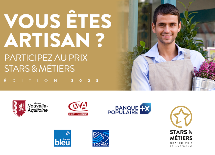 ⭐️ | Stars &amp; métiers : les candidatures sont ouvertes !
Au programme cette année :

✨Un grand prix #entrepreneur
✨Un grand prix #innovation
✨Un grand prix #responsable

Les inscriptions de cette 16ème édition sont ouvertes jusqu'au 18 mars 👉 cma-correze.fr/starsmetiers20…