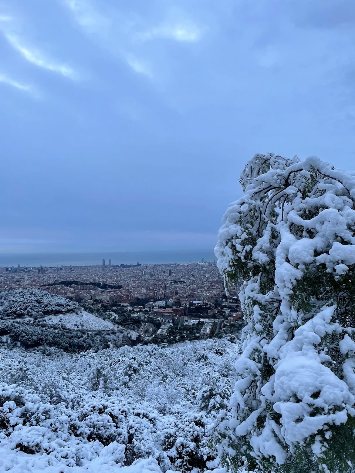 Barcelona 2024 - Pictures snow Barcelona