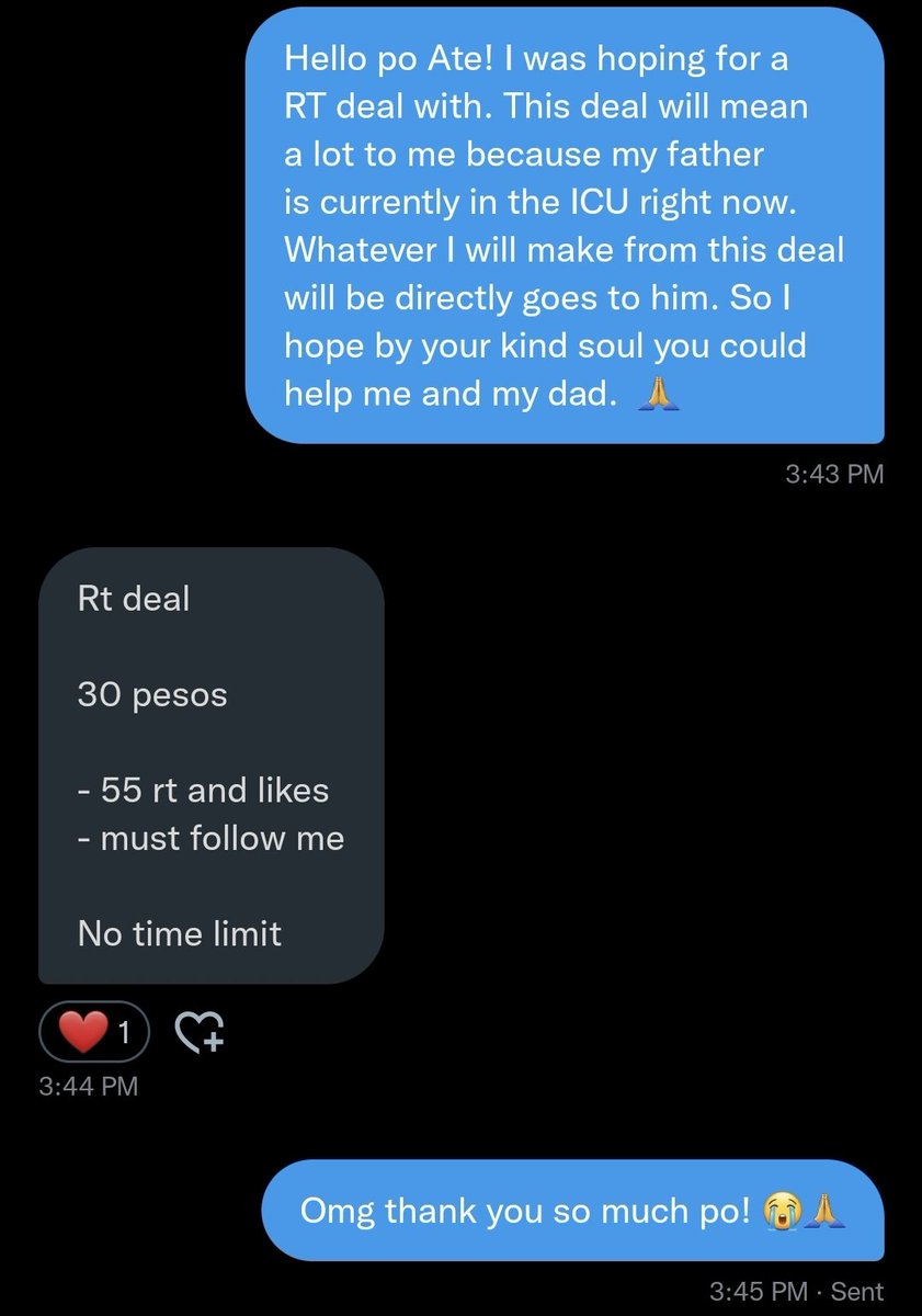 haontingstar's tweet photo. ❗️HELP RT ❗️

Hello! I made a RT Deal with @jacpromotes. I'm kindly asking everyone to LIKE and RT this post for my father. It will mean a lot to me and to him if you would simply rt this post. Thank you so much 💗

- 55 likes and rt for 30 php! https://t.co/SSE0XdH8jX