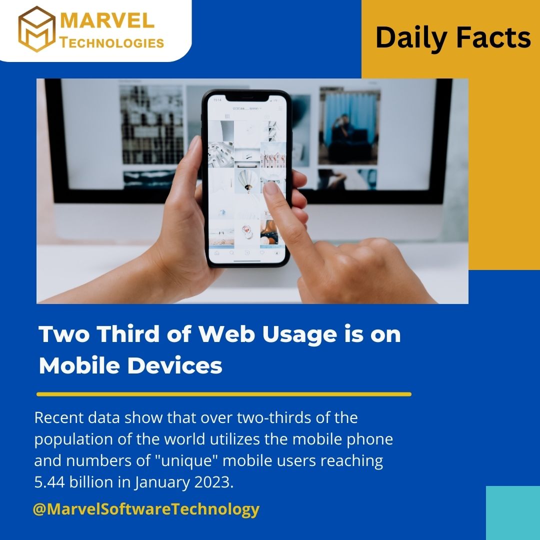 marveltech445's tweet photo. #3 Fact of the Day

The majority of users surf the Internet using smartphones, so ensure that the service you use optimizes its site to provide a pleasant mobile experience.

#technologyfacts #techfacts #websitefacts #factsdaily  #dailyfacts #knowledge 
 #marveltechnologies https://t.co/Ff6JWlnf7J