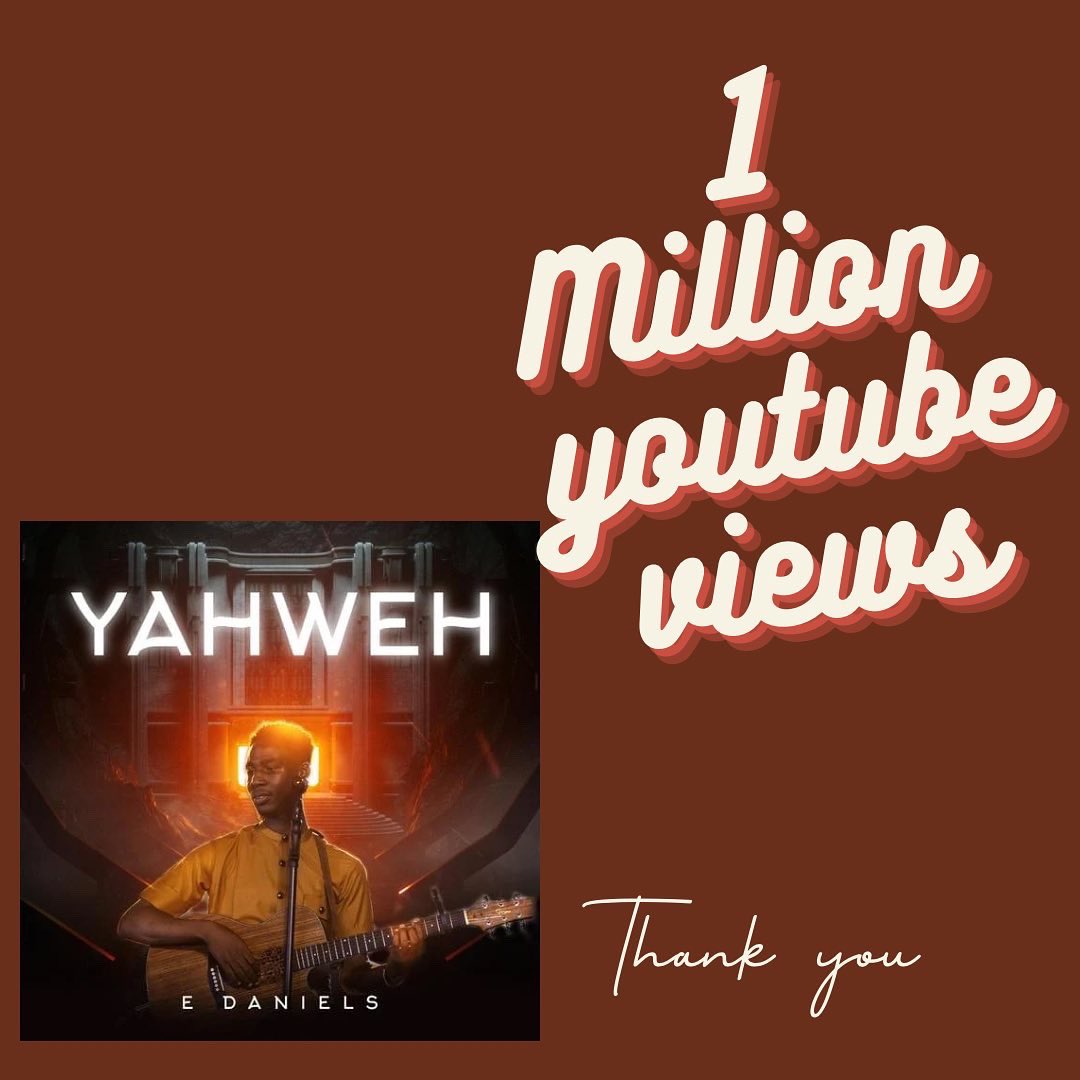 iamedaniels's tweet image. This is a milestone and it couldn’t be without your love and support. Keep streaming the songs and getting blessed. Don’t forget to subscribe to my channel on YouTube. I love you.

#1mviews #1millionyoutubeviews #youtube #1m #teamedaniels #iamlimitless #Yahwehbyedaniels