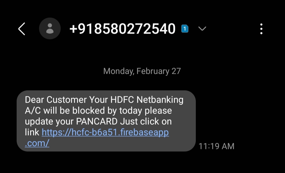 Shail_kothari's tweet photo. Receiving so many #fraud messages impersonating @HDFCBank_Cares, @ICICIBank_Care, @TheOfficialSBI.
How are these scamsters are so brazenly doing it? 
Is there a way to report these messages @MumbaiPolice ? https://t.co/suO6pL0kK4
