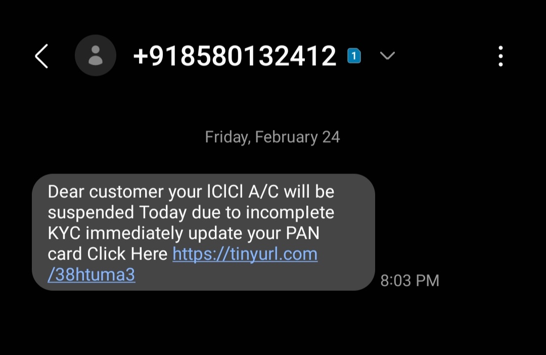 Shail_kothari's tweet photo. Receiving so many #fraud messages impersonating @HDFCBank_Cares, @ICICIBank_Care, @TheOfficialSBI.
How are these scamsters are so brazenly doing it? 
Is there a way to report these messages @MumbaiPolice ? https://t.co/suO6pL0kK4