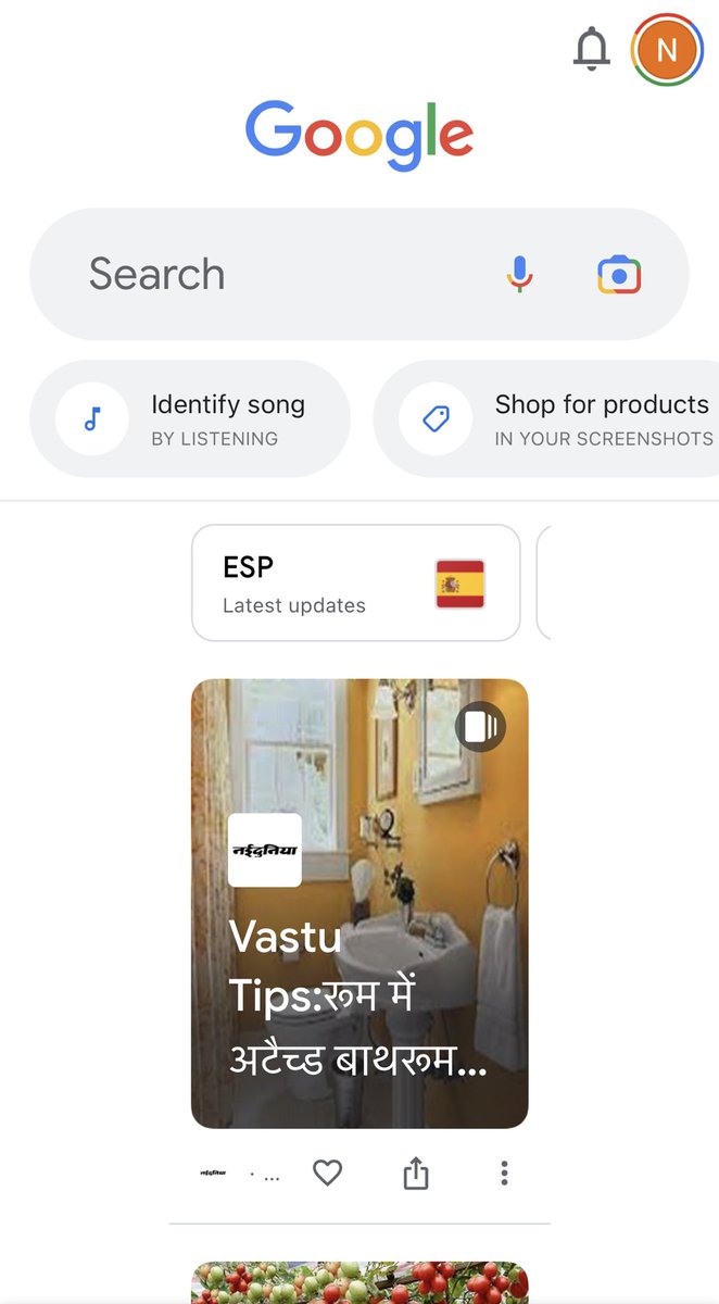 nikhilakjoshi's tweet photo. Is this a bug on the google feed now? 🤔 https://t.co/33vsF9Fy2V