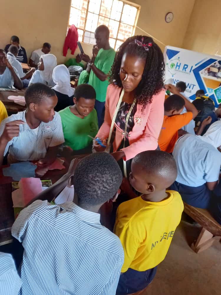 Teacher Appreciation Morning. 
Teacher Judy!
Thanks for training our girls and boys at #AlanPipoClub on how to make #reusablesanitarypads.
#InstantPadsUg. #SeedTheChange 
#GYMobilization