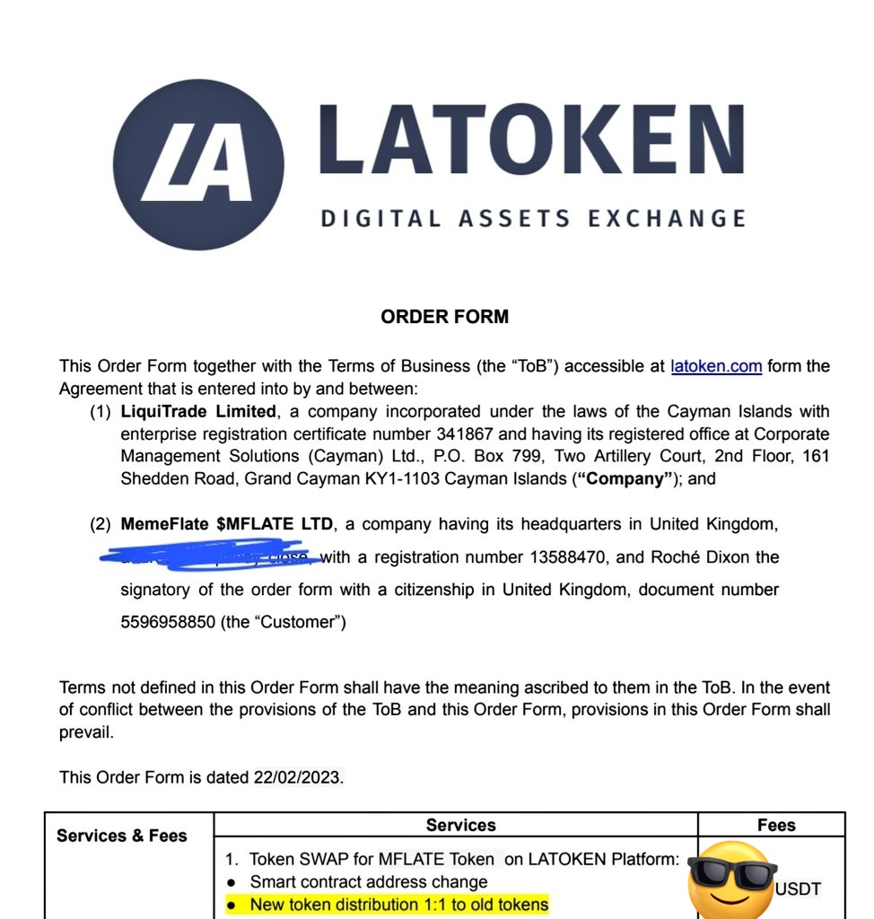 This is our OFFICIAL Latoken listing swap contract.📜 By listing MFLate V2 on latoken, it will gain us the following: CMC tracking Coingeko tracking Price in trust wallet High volume Competions that increase investors, visibility, and trade. @latoken #listing #trade #cmc