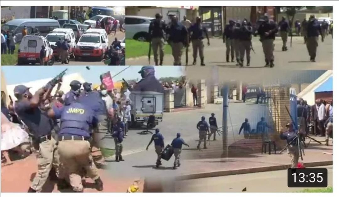 Olugaho11's tweet photo. #JMPDBrutalityCommemoration
Surely there is someone who is being protected by the @NPA_Prosecutes and @IPID_ZA why are these officers not being investigated and why are they not being prosecuted? Up until today we haven't seen the injuries of the @JoburgMPD officers. https://t.co/hrZQK1U2Y3