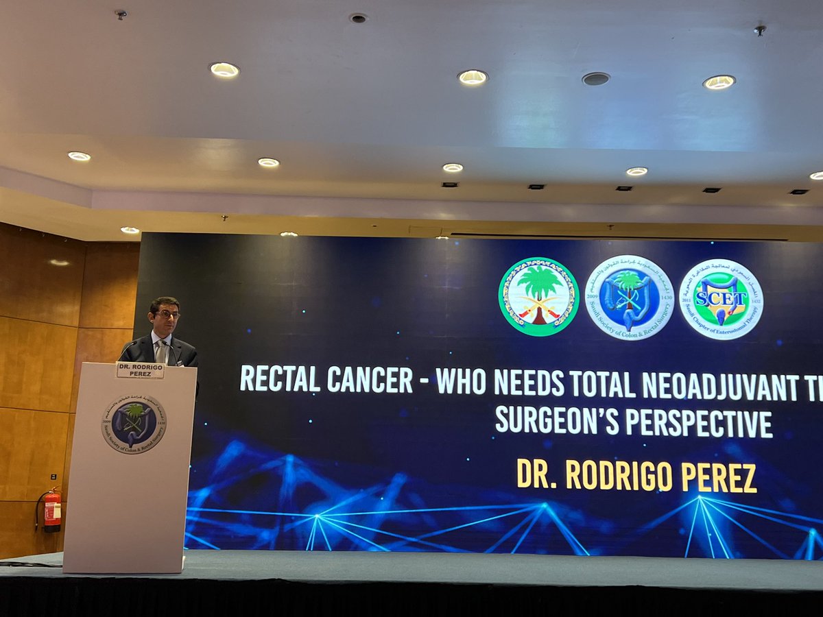 sscrssa's tweet photo. Excellent presentation by Dr. Rodrigo Perez  @R_Perez_MD 
Rectal Cancer - Who Needs Total Neoadjuvant Therapy (TNT): The Surgeon’s Perspective 
#RAPIDO 
#SSCRS2023 #SSCRS  
#colorectalsurgery #colorectaldisease #colorectalcancer https://t.co/FxeL8BJ7c4