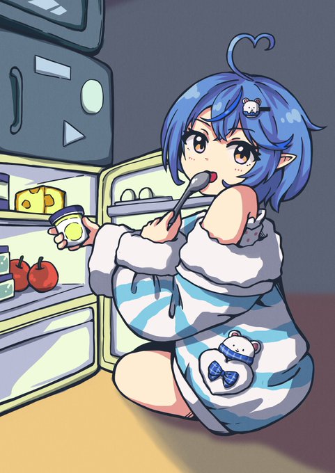 「何かを持っている 冷蔵庫」のTwitter画像/イラスト(新着)