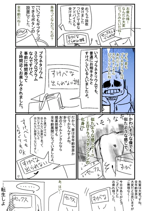 蛇足のおまけ。全年齢ズニキの条件の話。部屋達の反省会。これでおしまい。お付き合いありがとうございました! 