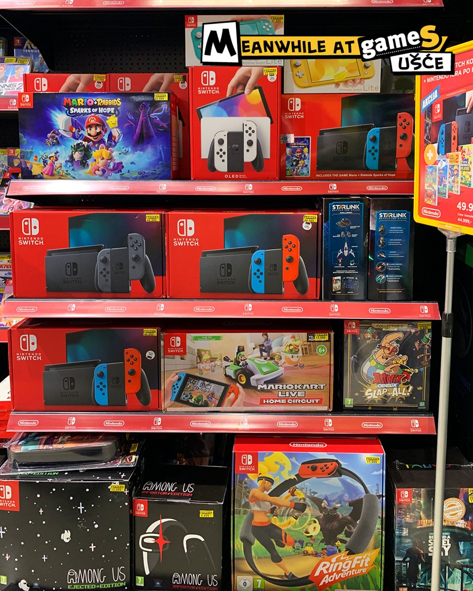 Gamesdoo's tweet photo. Meanwhile at GameS: 🍄 Nintendo Switch 🍄
https://t.co/SYdZr42n0x
Skoro svako izdanje Nintendo Switch konzole (sa povremenim limitiranim edicijama) je dostupno u GameS maloprodajama i webshopu.
#GameS #MeanwhileAtGameS #Nintendo #NintendoSwitch #Switch #OLED #Lite https://t.co/z1TJHVl1zD