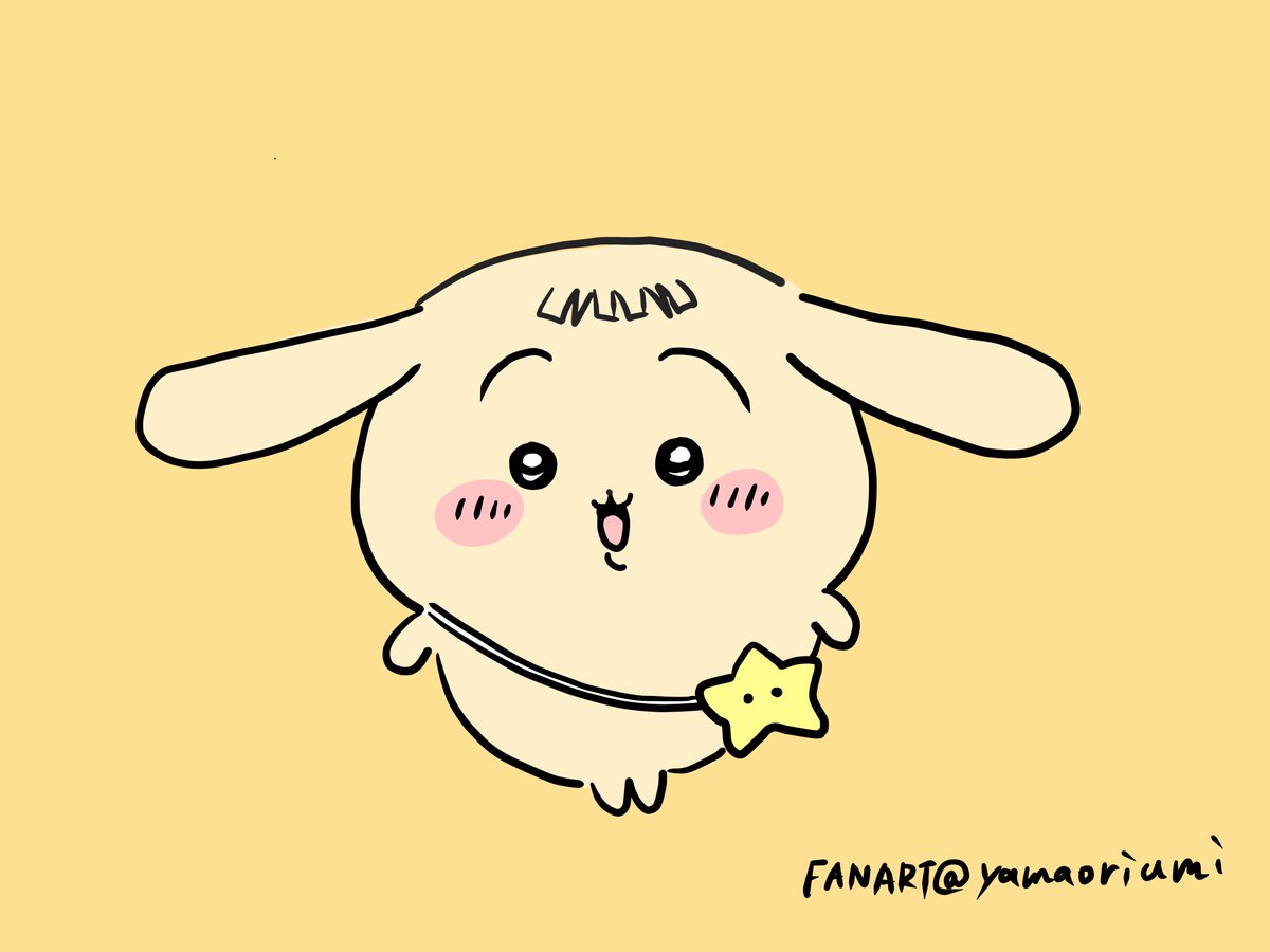 前に描いた散切り前髪残したちいかわちゃんを、垂れ耳うさぎちゃんで