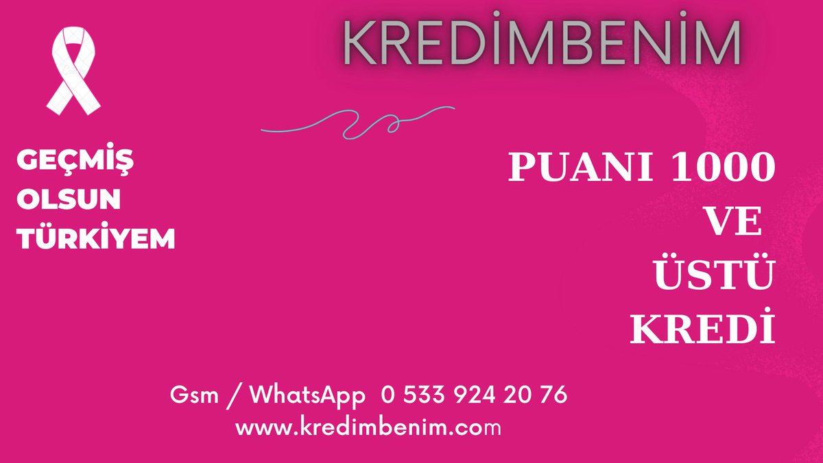 Puanı 1000 ve üzeri olanlara #kredi bakılır 0850 969 72 12 #Kredimbenim

#silivri #çatalca #esenyurt #beylikduzu #basaksehir #bahcesehir #bahcelievler #yenibosna #şirinevler #ikitelli #rami #hadimkoy #sultanbeyli #sultangazi #sultanciftligi #gop #bagcilar #halkalı #kucukcekmece