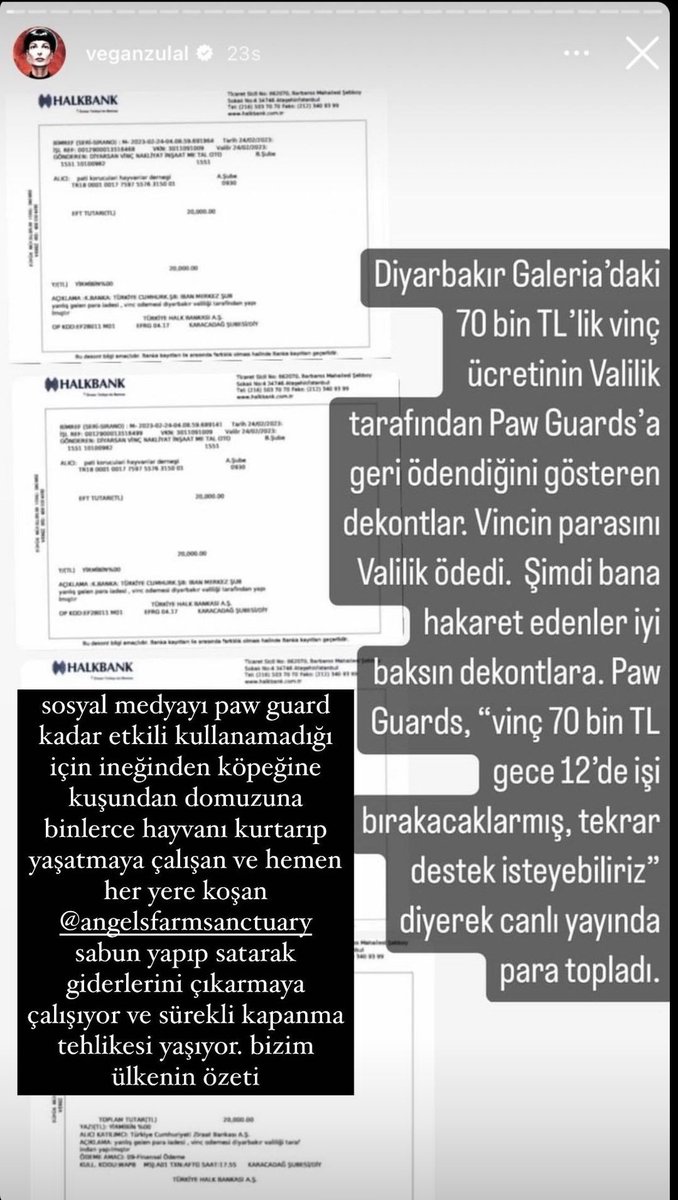 fikri_vegan's tweet photo. Diyarbakır Galeria'daki 70.000 TL'lik vinç ücretini valilik tarafından @PawGuardsTr 'a geri ödediğini gösteren dekont. Vincin parasını valilik ödedi. Paw Guards "vinc 70.000tl, gece 12 'de işi birakacaklarmis" diyerek para topladı.
Paw Guards catir çatır dolandırmaya devam ediyor https://t.co/tMXLxTl2Mu