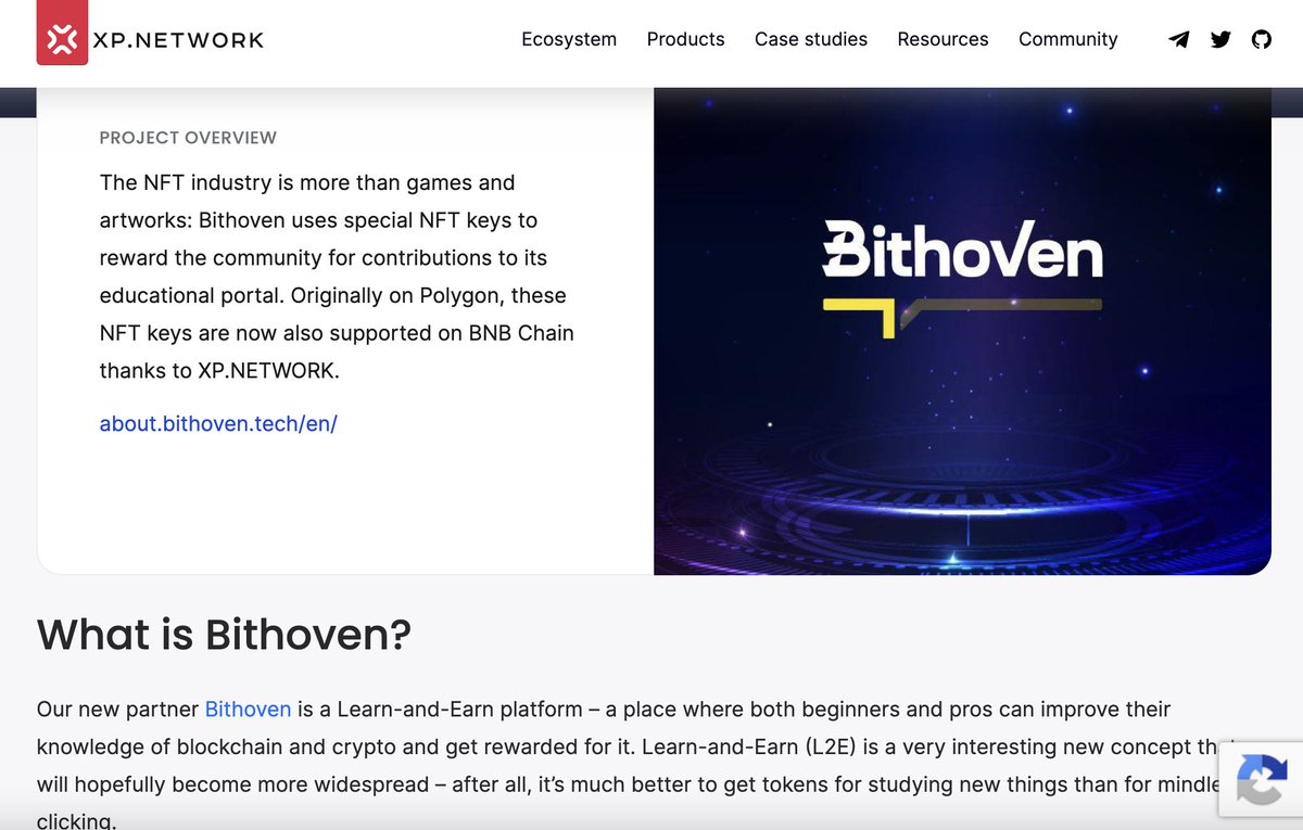 Our partners at xp.network/bithoven wrote about our case with cross-chain compatibility of our NFTs 🤩

We fully agree that the "Learn-and-earn" concept has yet to fully reveal its potential, as there is a lot of untapped potential 💪  We will see it soon.