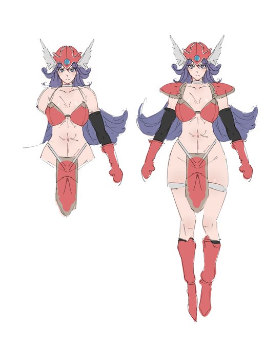 ファンタジーのお姉さん達のキャラデザ研究で描いた
ドラクエ3の女戦士さん

着せ替えしたら
究極に可愛い人なのではないだろうか 