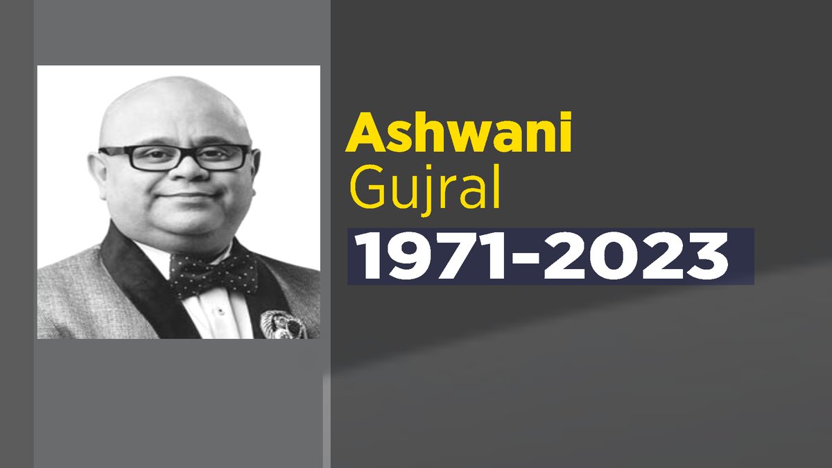 CNBCTV18Live's tweet photo. We are deeply saddened by the passing of stock market commentator Ashwani Gujral. CNBC-TV18 expresses its condolences to his family

#RIP https://t.co/UKxCX3LAkh
