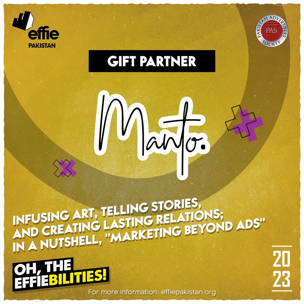 delighted_to's tweet image. RT @EffiePakistan: Effies Pakistan is delighted to announce Manto as our official gift partner &amp;amp; thanks them for the wonderful favors given to our Jury Members!

For further details, please visit: effiepakistan.org

#OhTheEffiebilities #EffiesPaki…