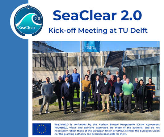 Recently, #SeaClear 2.0 project partners met for the first time in Delft, the Netherlands, where they discussed each partner’s role and contribution and planned the next steps in the project.
You can find more information about SeaClear2.0 on our website: lnkd.in/eeT9uwxp