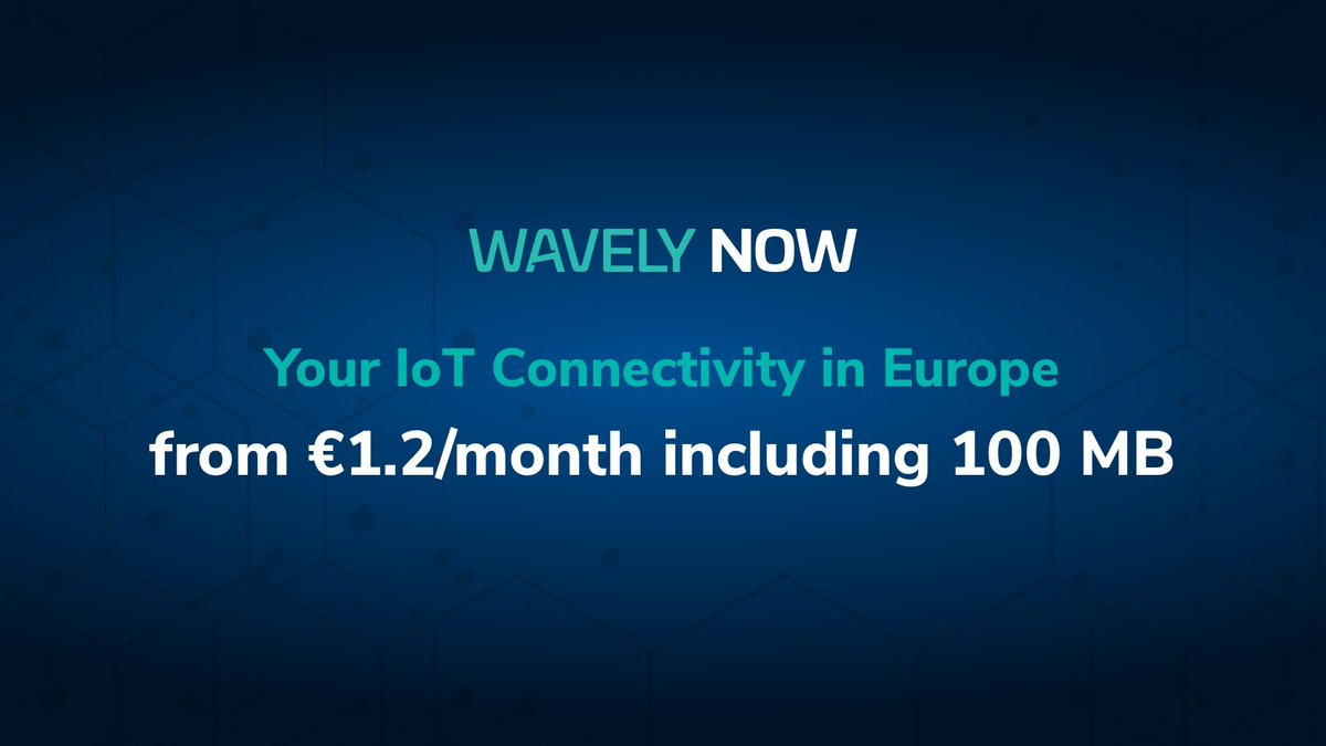 Wavely_io's tweet photo. Discover #WavelyNow, the game-changing IoT connectivity service that lets you subscribe to cellular connectivity in just a few clicks! We start with Europe. More regions to come ! #IoT #Connectivity
https://t.co/EG9H5YtbiQ https://t.co/HwCEYxj3JA