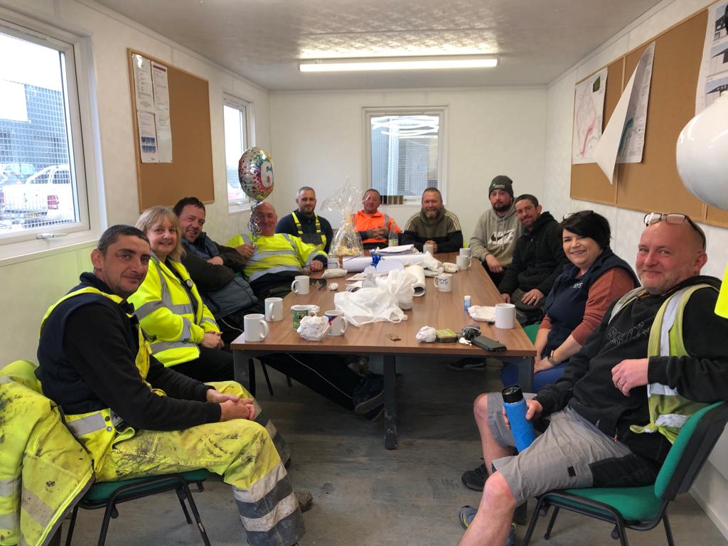 A few of the team got together on site last week to wish Martin a happy 60th birthday.