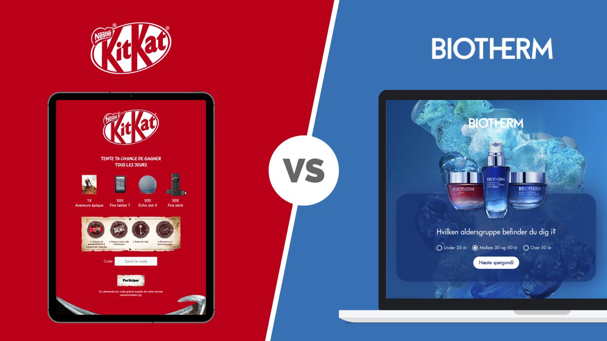 qualifio's tweet photo. It's #campaignoftheweek time! 🤩 We propose two campaigns, and you have to vote for your favourite. #battle 

So, 
👉 Retweet for KitKat’s store-to-web campaign
👉 Like for Biotherm’s product guide https://t.co/sgGI8ngLhX