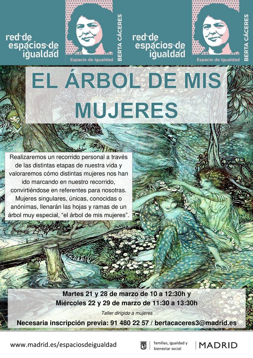 EIBertaCaceres's tweet photo. Actividades destacadas de #Marzo💜 
Es necesaria la inscripción en:
📞 914802257
📩 bertacaceres3@madrid.es

#EspaciosdeIgualdad #empoderamiento #mujer #Sensibilización #PrevenciónDeViolencia #ViolenciaDeGénero #igualdad #espaciodeigualdadbertacáceres #8m #endometriosis https://t.co/8MIMYcRqOe