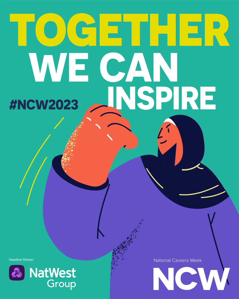 𝙏𝙤𝙜𝙚𝙩𝙝𝙚𝙧 we can contribute to #NationalCareersWeek by sharing our career story and journey? Never underestimate how this could help and inspire someone. 

Join us and next week using our official hashtag #NCW2023