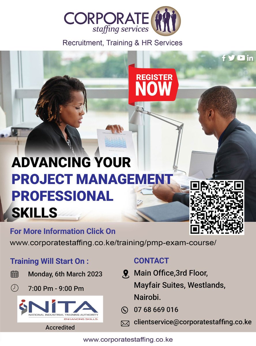 KenyaRecruiters's tweet image. Have you booked your slot for this training?

#projectmanagement #projectmanagementtraining