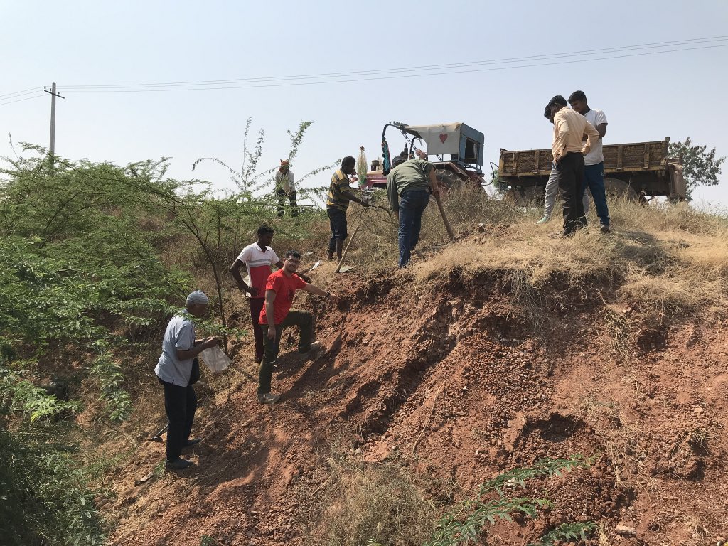 gpwilson11's tweet photo. Despite little remaining outcrop of intertrap sediments we managed to find a slope with bits of turtle and clam shell that with closer inspection revealed a large deposit of more complete turtles in cross section that included other skeletal elements. https://t.co/fvBawpY9L4