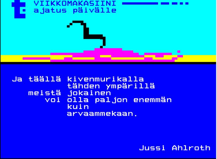 ttvmatti's tweet photo. #ajatuspäivälle 27.2. #tekstit @jussiahlroth @SariValto https://t.co/fy20pkahlu https://t.co/toXRKKywq4 https://t.co/SmkMqerS1r