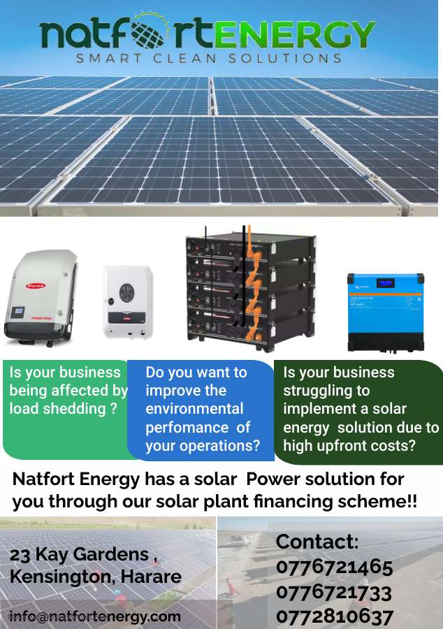ZiFMStereo's tweet photo. Go green with @NatfortEnergy & ensure quality backup solutions for you & your family!
Natfort Energy have a wide range of systems available for commercial, entertainment, and home lighting.
Head over to 23 Kay Gardens, Kensington, Harare.
#SmartCleanSolutions
#AffordableEnergy https://t.co/gU7P1bYNQk