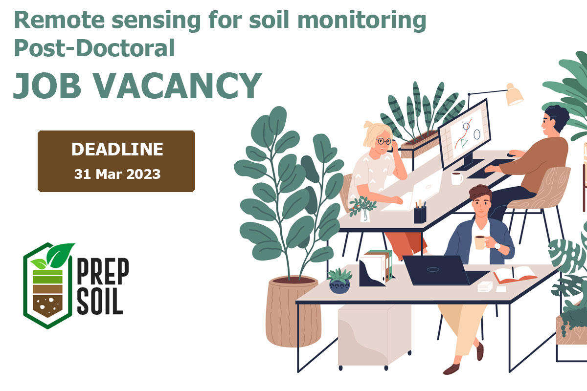 📢 Job Vacancy 👉Apply now for the Post-Doc position in Remote Sensing for #SoilMonitoring at the French National Research Institute for Agriculture, Food, and the Environment ! 

🗓️The deadline for applying is 31 March 2023

🔗More at prepsoil.eu/news/prepsoil-…