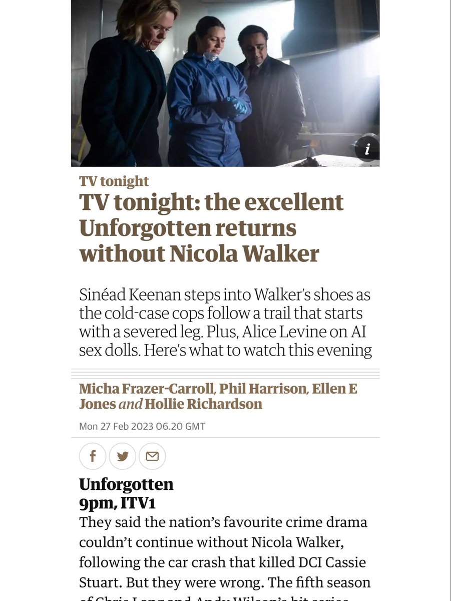 TVSanjeev's tweet photo. No more sleeps! Unless you take a nap. #unforgotten returns tonight at 9pm on ITV. New case, new colleague, old wounds. 🎒🔎🙏🏽♥️ https://t.co/awFpr4yZpz