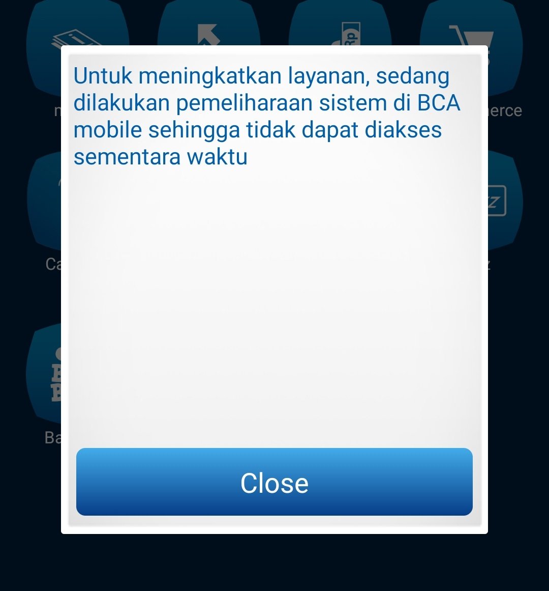 izumzoom's tweet photo. Ini sampe kapan MBanking BCA begini 🥲 mo pesen gofud ☹️ https://t.co/LCUGU7MQ33
