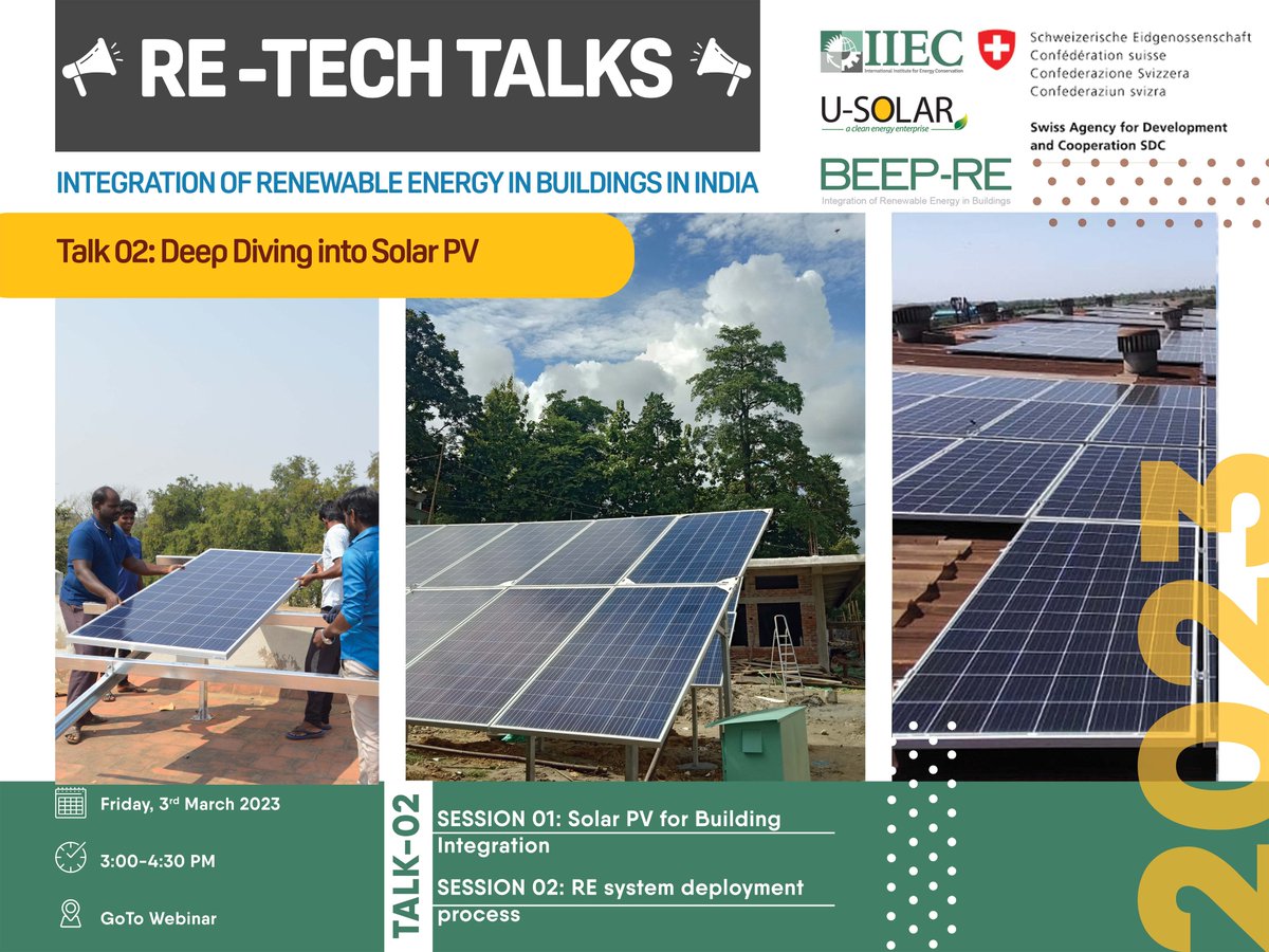 IIECAsia's tweet photo. RT📢Don't miss out on our second #RETechTalks this coming Friday 3rd March 2023 from 3:00pm!

In the second RE-Tech Talk, we will take a Deep Dive into Solar PVs and the process of RE System Deployment.

Link to register: https://t.co/kAmcmku3CU https://t.co/rVR288kUNN