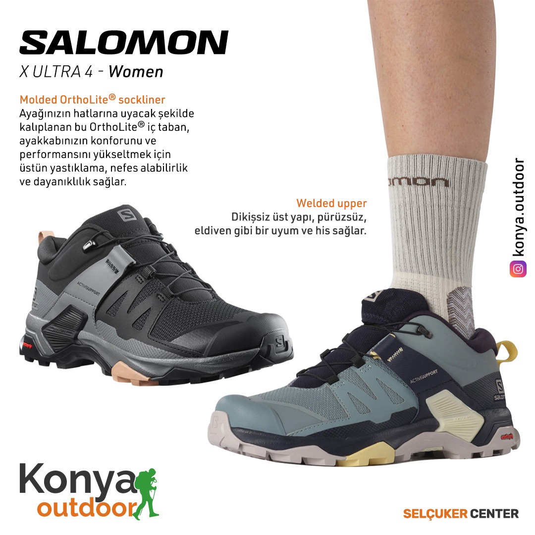Salomon X Ultra 4 Outdoor Ayakkabı WOMEN

#konyaoutdoor #giyim #tekstil #bayangiyim #ayakkabı #yaz #selçukercenter #konya #outdoor #salomon