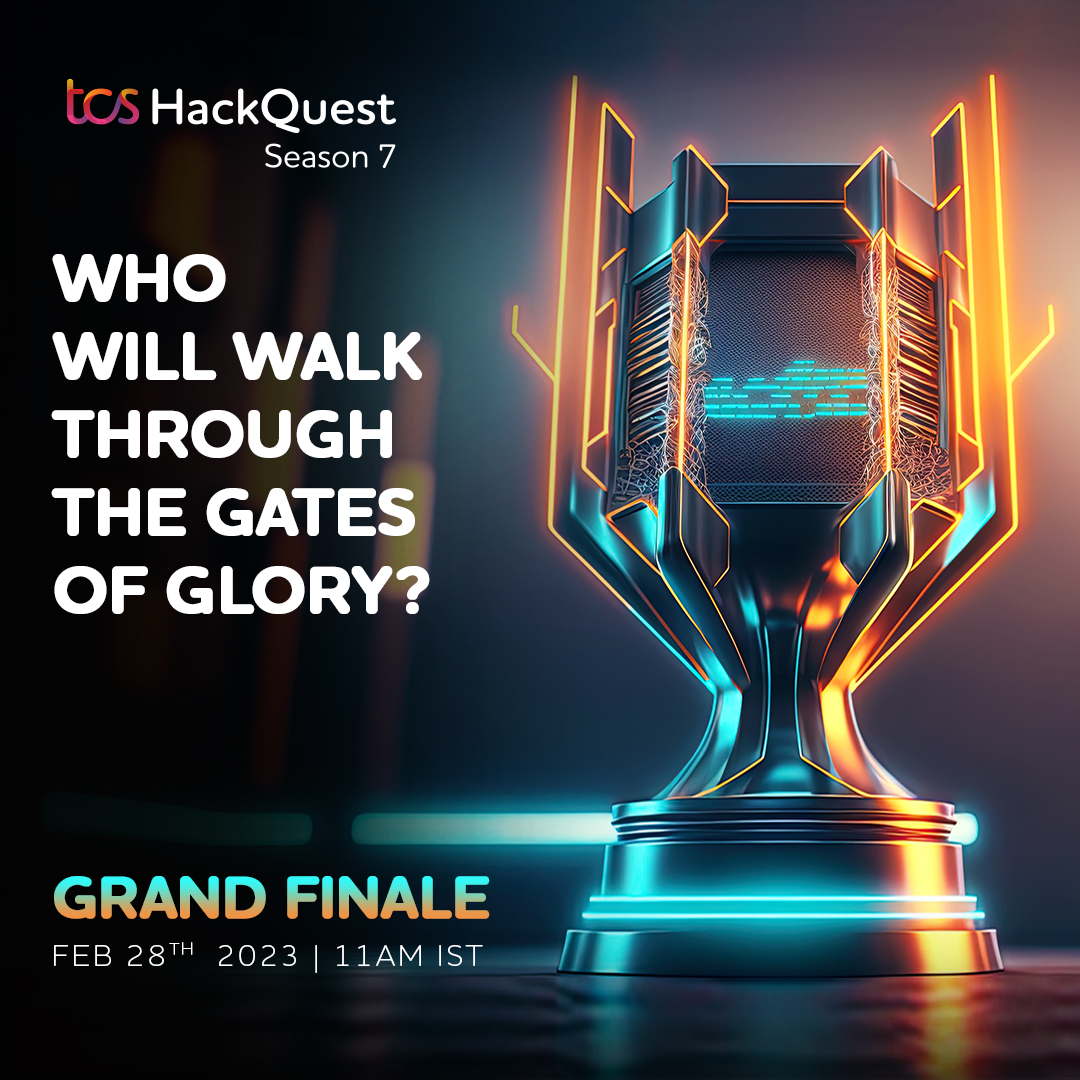 People_TCS's tweet photo. The stage is all set for one of the biggest ethical hacking contests! Tune into the TCS YouTube channel to watch the #TCSHackquest Season 7 grand finale, on Tuesday, 28 February 2023, 11AM IST: https://t.co/a4tAHM0fX1 https://t.co/y0W0FJPVb9