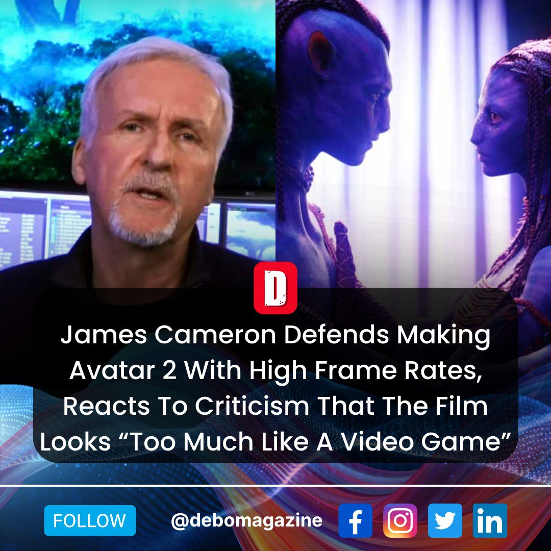 debonairindia's tweet image. The Avatar director explained why he used high frame rates. He admitted that some audience members are bothered by it and is determined to improve it!
.
.
#debomagazine #highframe #jamescameron #avatar #thewayofwater #Avatar #Avatar2 #Avatar3 #Avatar4 #Avatar5