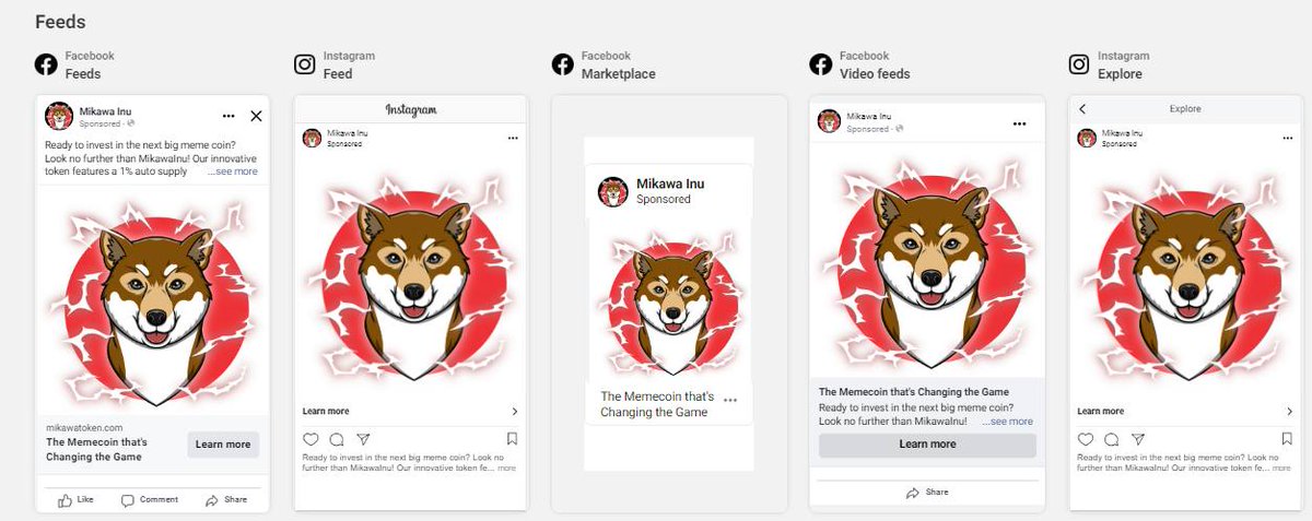 $MIKAWA ads live on <a href="/facebook/">Facebook</a>, soon $MIKAWA appears on Press Release as well. 

Team is doing marketing everyday and we have dreams to reach our goals as bigger meme tokens of the year!

$MIKAWA #MikawaInu #MIKAWA #SHIB #FLOKI #SHIK #ETH