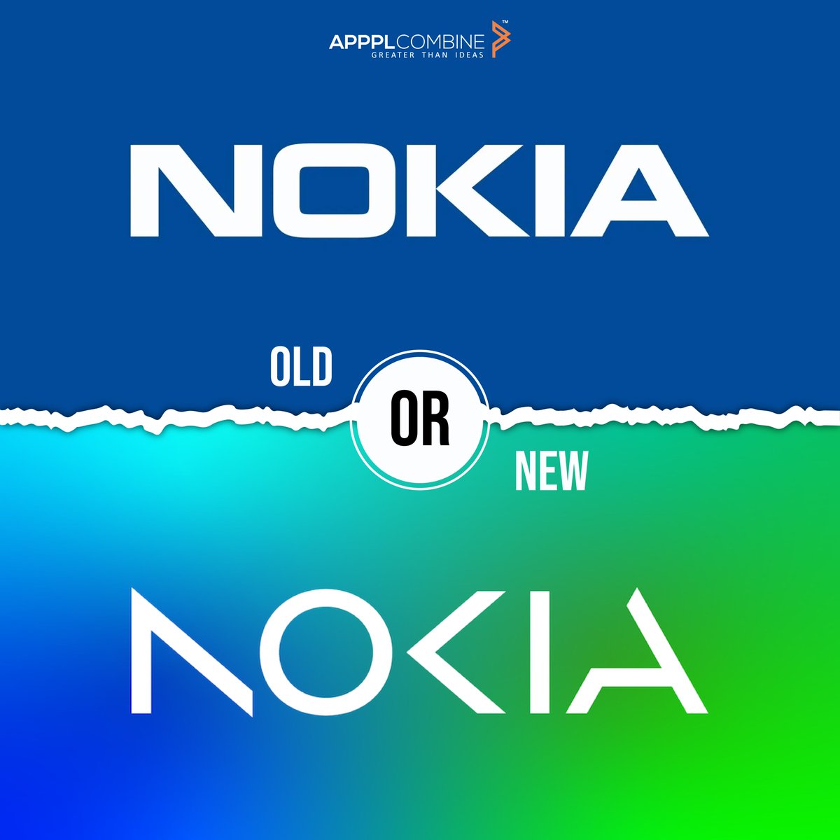 appplcombine's tweet image. New Nokia 

What&apos;s your thought on this? 
Comment below 👇

.
.
#Nokia #NokiaLogo #LogoRevamp #NokiaMobile #Technology #TechNews #NokiaNewLogo #Trending #BrandRevamp #NewLook #CreativeAgency #Creativity #Branding #BrandingAgency #BrandDesign  #AwardWinningAgency #AppplCombine