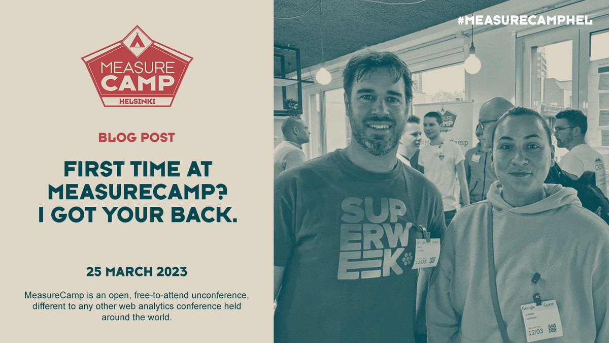 measurecamphel's tweet photo. Hey all MeasureCamp first-timers, we got your back! 🔍 See what tips @julianajaxx has for you on our blog: https://t.co/NuoQxfENCT https://t.co/UweTNo6Ep8
