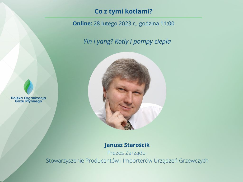 POGP_pl's tweet photo. Już jutro zapraszamy na #webinarium https://t.co/JiJErHDTID
pt. Co z tymi kotłami? Janusza Starościka ze #SPIUG zapytamy, czy w walce o czyste powietrze jest przestrzeń dla duetu kotłów i pomp ciepła. Zarejestruj się: https://t.co/EndA0TAngO https://t.co/oT4NDlrbrJ