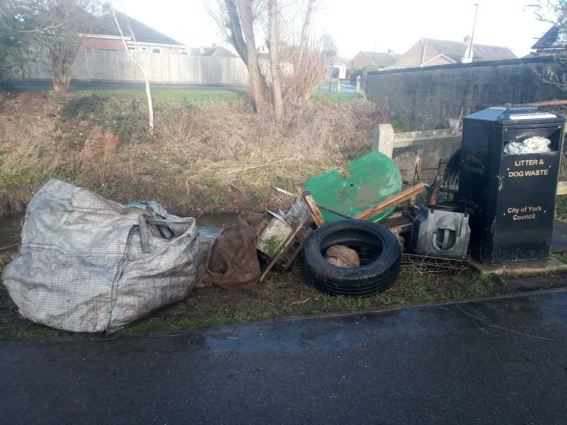 StNicksFields's tweet photo. Our volunteers recently extended the reach of our Tang Hall Beck corridor, moving further upstream in an effort to clean up the beck as much as possible. Once again pulling on our very holey waders and faced the waters to pull out a huge amount of litter. Thank you so much team! https://t.co/NLMR4C22NF